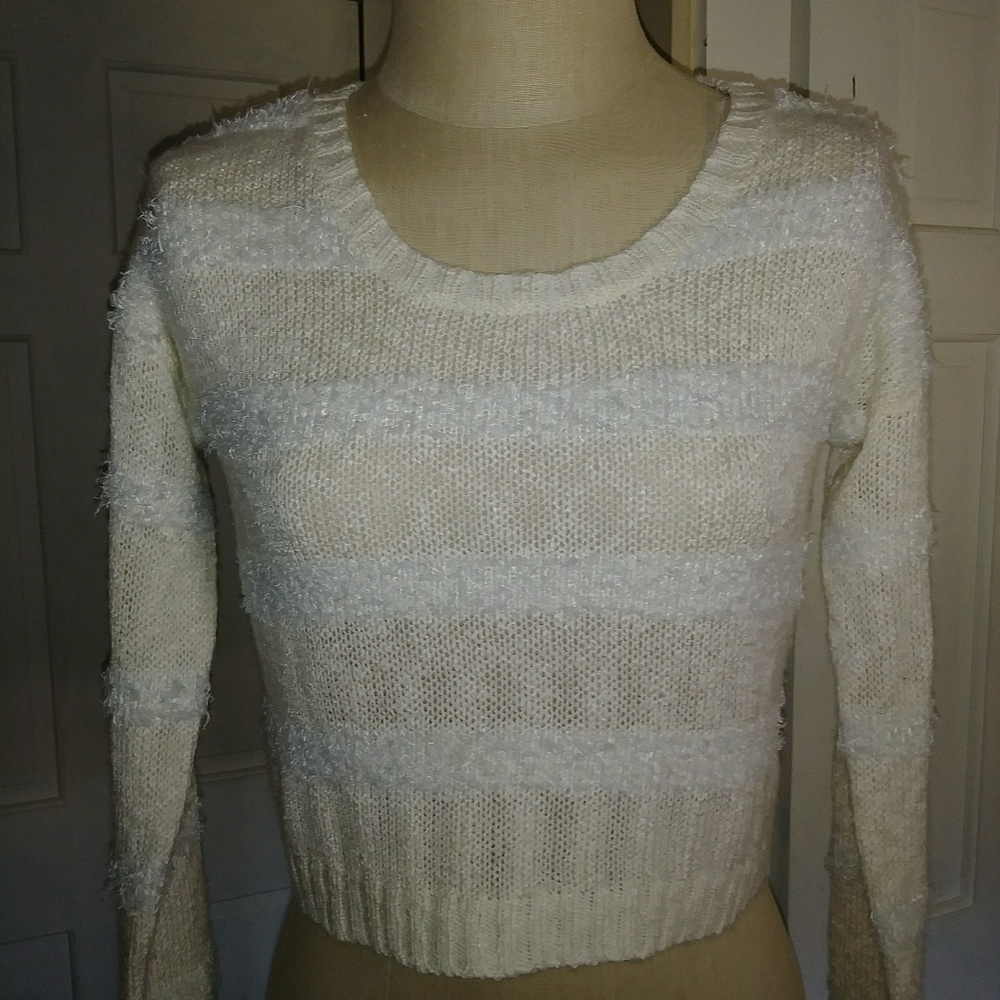 Cream Colored Croped sweater